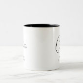 Tasse 2 Couleurs Bridesmaid Mariage Simple Modern Script Nom (Centre)