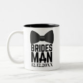 Tasse 2 Couleurs Bridesman Bow Cravate mariage Faveur (Gauche)