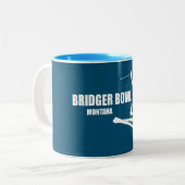 Tasse 2 Couleurs Bridger Bowl Montana Skier (Devant gauche)