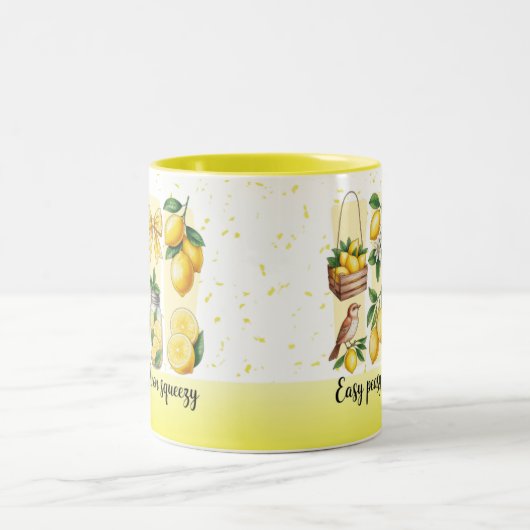 Tasse 2 Couleurs Bright Bold Preppy Lemon Summer Vibes (Centre)