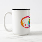 Tasse 2 Couleurs Bright infinity with rainbow butterfly (Gauche)