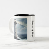Tasse 2 Couleurs "Brillant à travers les tempêtes" (Devant gauche)