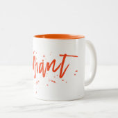 Tasse 2 Couleurs Brillant éclat orange (Devant droit)