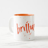 Tasse 2 Couleurs Brillant éclat orange (Devant gauche)