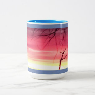 Tasse 2 Couleurs Brillant lever du soleil d'hiver