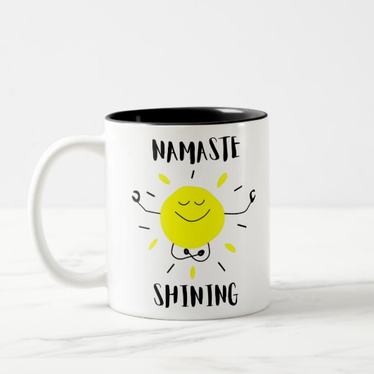 Tasse 2 Couleurs brillant namaste (Gauche)