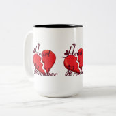 Tasse 2 Couleurs Brise-coeur Funny Valentine (Devant gauche)