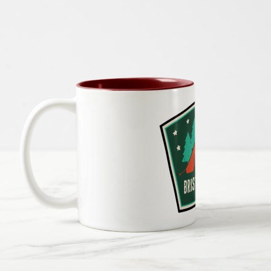 Tasse 2 Couleurs Bristol Cliffs Wilderness Vermont Camping (Gauche)
