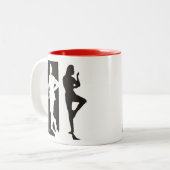 Tasse 2 Couleurs Britanniques Avengers noir et blanc silhouette (Devant gauche)