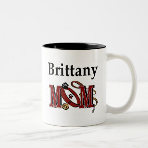 Tasse 2 Couleurs Brittany Dog MOM