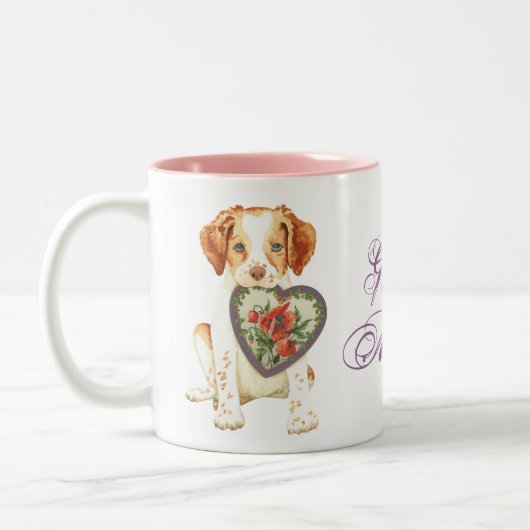 Tasse 2 Couleurs Brittany Heart Maman (Gauche)