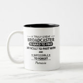 Tasse 2 Couleurs Broadcaster Appreciation Farewell Personalized (Gauche)