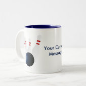 Tasse 2 Couleurs Broches de bowling 10 broches de bowling Boule per (Devant gauche)