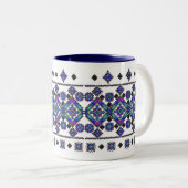 Tasse 2 Couleurs Broderie bleue (Devant droit)