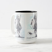 Tasse 2 Couleurs Bronc aux yeux cassés (Devant gauche)