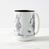 Tasse 2 Couleurs Bronc aux yeux cassés (Devant droit)