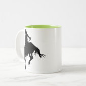 Tasse 2 Couleurs Bronco s'opposant ; Rodéo ; Cool (Devant gauche)