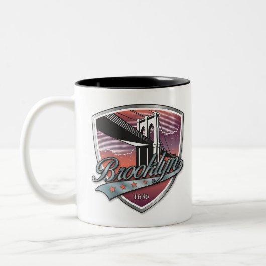 Tasse 2 Couleurs Brooklyn Design argent métal (Gauche)