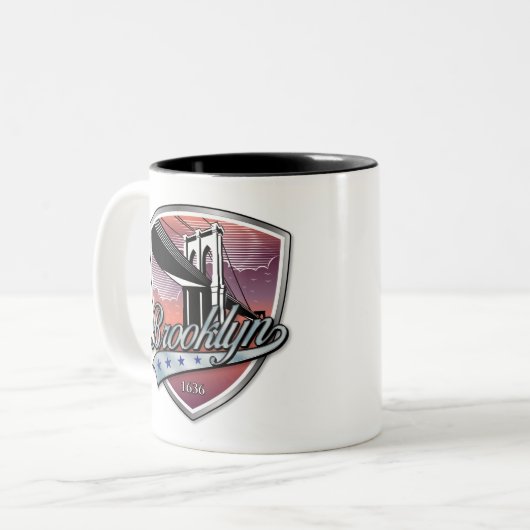 Tasse 2 Couleurs Brooklyn Design Silver (Devant gauche)