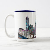 Tasse 2 Couleurs Brooklyn, New York en graffiti (Gauche)