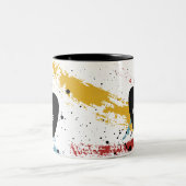 Tasse 2 Couleurs Brosse primaire Enseignant de l'art Abstrait Apple (Centre)