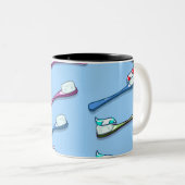 Tasse 2 Couleurs Brosses à dents (Devant droit)