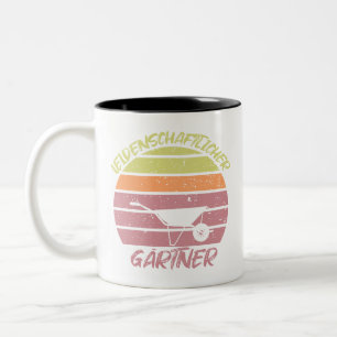 Tasse 2 Couleurs Brouette jardinière au coucher du soleil