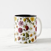 Tasse 2 Couleurs Brouillard à deux tons d'explosion florale (11 oz) (Devant droit)
