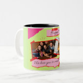 Tasse 2 Couleurs Brouillard d'anniversaire joyeux dessiné à la main (Devant gauche)