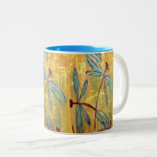 Tasse 2 Couleurs Brouillard de libellule (Devant droit)