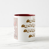Tasse 2 Couleurs Brown and White Easter Bunny Image (Centre)