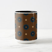 Tasse 2 Couleurs Brown Blue Rub El Hizb Motif (Centre)
