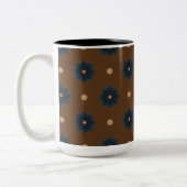 Tasse 2 Couleurs Brown Blue Rub El Hizb Motif (Gauche)