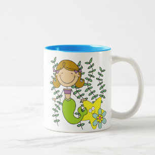 Tasse 2 Couleurs Brown Haired Mermaid