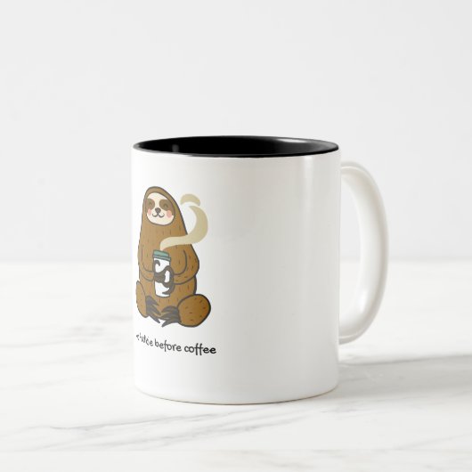 Tasse 2 Couleurs Brown Illustré Pas De Talkie Avant Café (Devant droit)