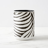 Tasse 2 Couleurs Brown noir blanc Zèbre imprimé (Centre)