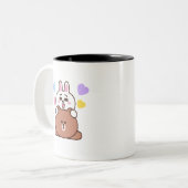 Tasse 2 Couleurs Brown ours cony lapin amour (Devant gauche)