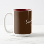 Tasse 2 Couleurs Brown Professional Calligraphie moderne tendance P (Gauche)