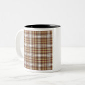 Tasse 2 Couleurs brown royal Stewart tartan (Devant gauche)