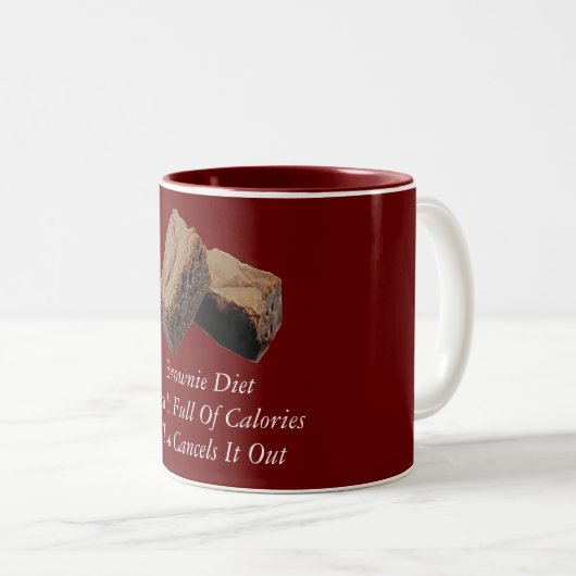 Tasse 2 Couleurs Brownie Diet (Devant droit)