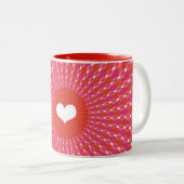 Tasse 2 Couleurs Bruit de coeur de Valentine (Devant droit)