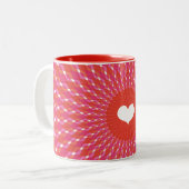 Tasse 2 Couleurs Bruit de coeur de Valentine (Devant gauche)