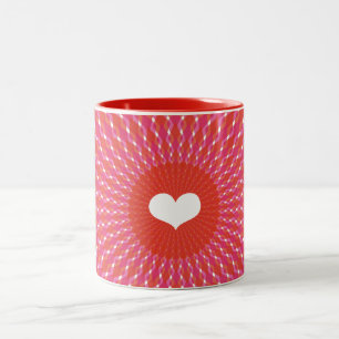 Tasse 2 Couleurs Bruit de coeur de Valentine