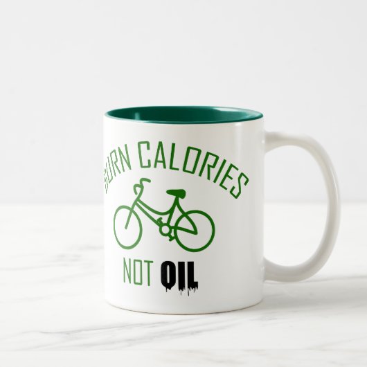 Tasse 2 Couleurs Brûler les calories et non l'huile (Droit)