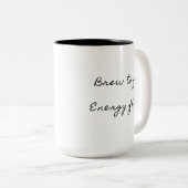 Tasse 2 Couleurs Brûler pour aller Energy Flow noir et blanc muqueu (Devant droit)