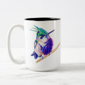 Tasse 2 Couleurs Brume pourpre de colibri vert couronné (Gauche)