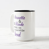 Tasse 2 Couleurs brune et blonde lien inséparable (Devant gauche)