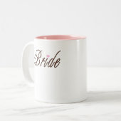 Tasse 2 Couleurs Bruns chics de jeune mariée (Devant gauche)