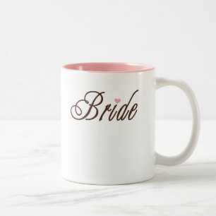 Tasse 2 Couleurs Bruns chics de jeune mariée
