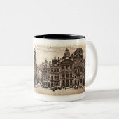 TASSE 2 COULEURS BRUXELLES 1910, BELGIQUE PHOTO POSTCARD (Devant droit)